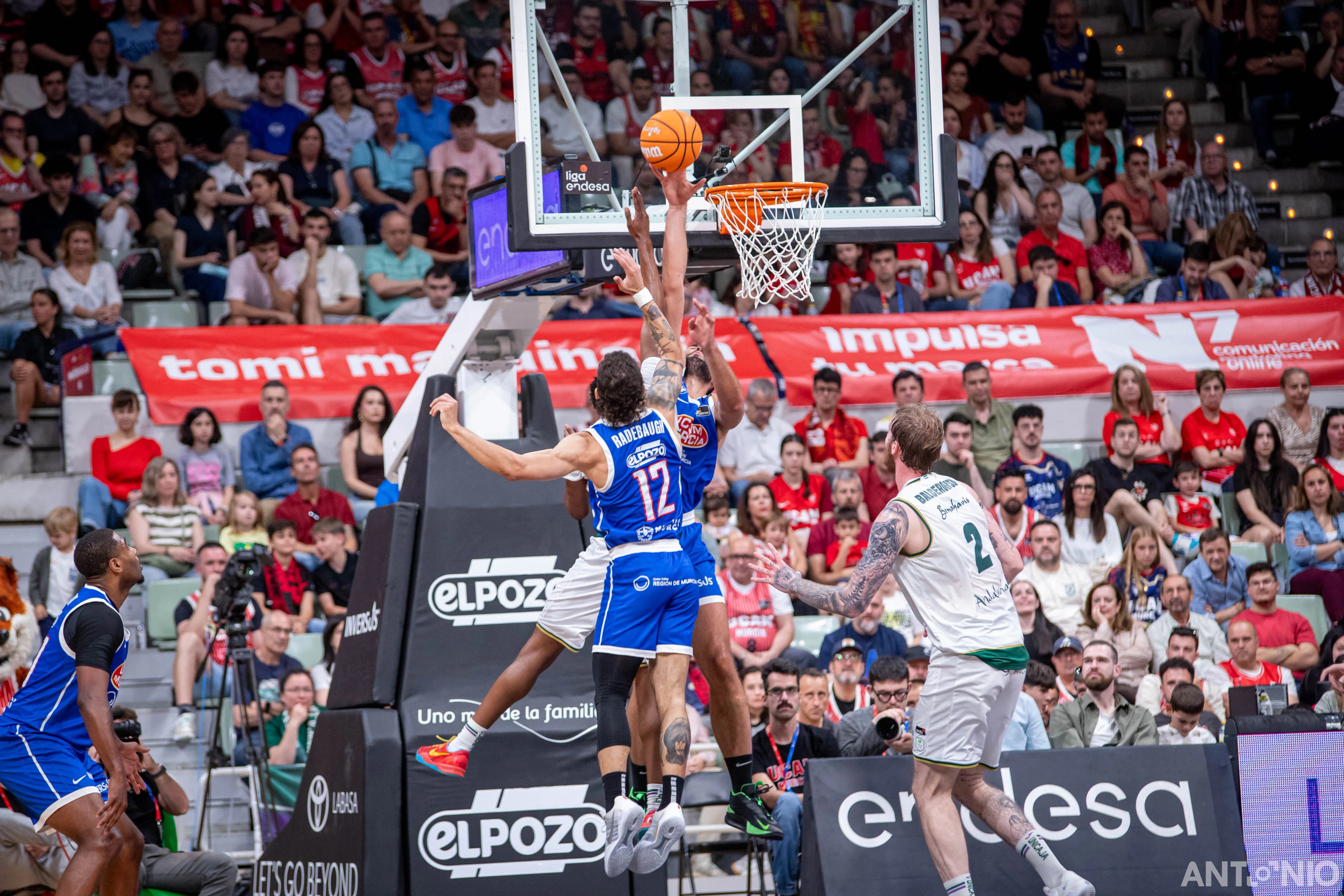 Fotografía 28 del partido UCAM Murcia - Unicaja Málaga.