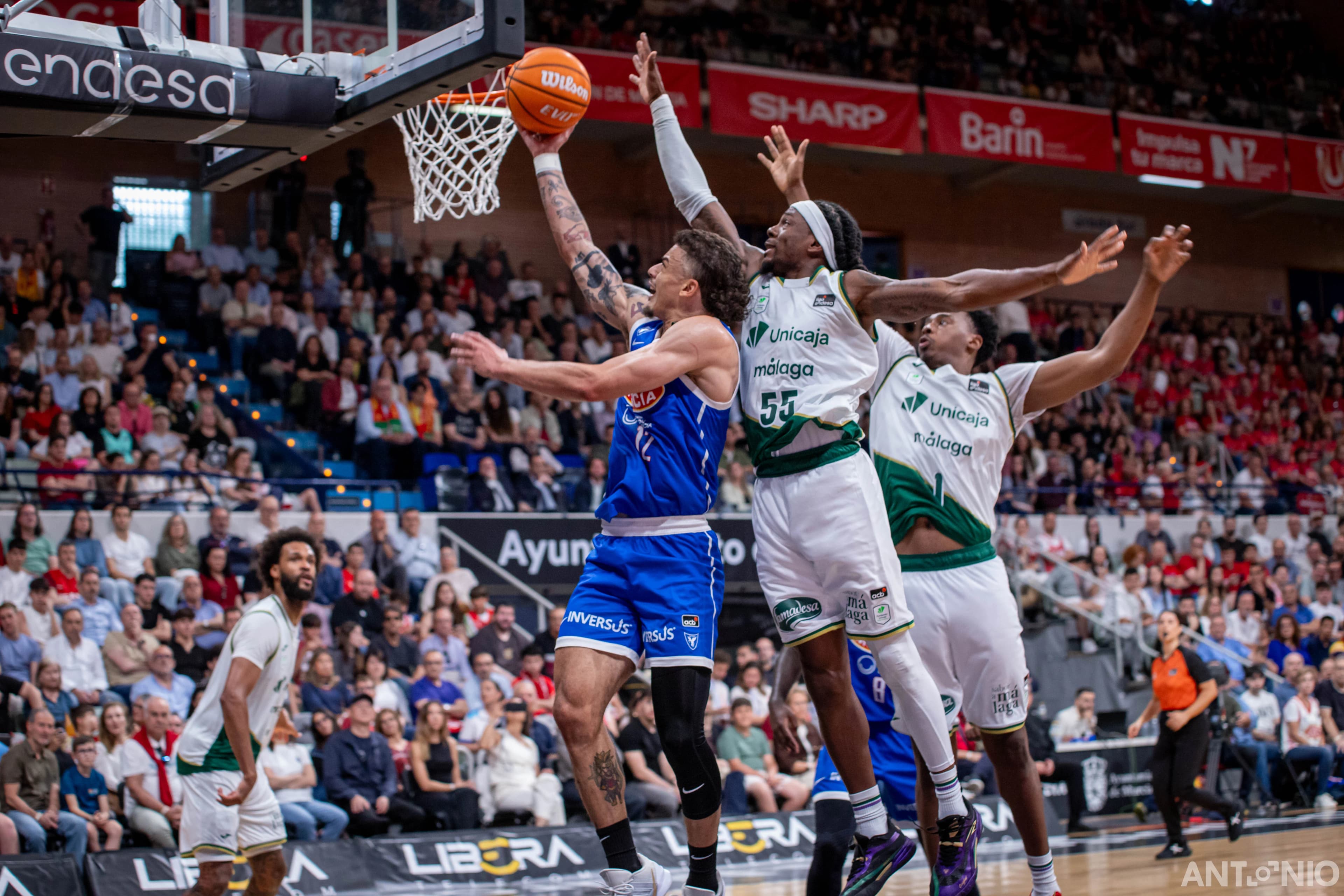 Fotografía 44 del partido UCAM Murcia - Unicaja Málaga.