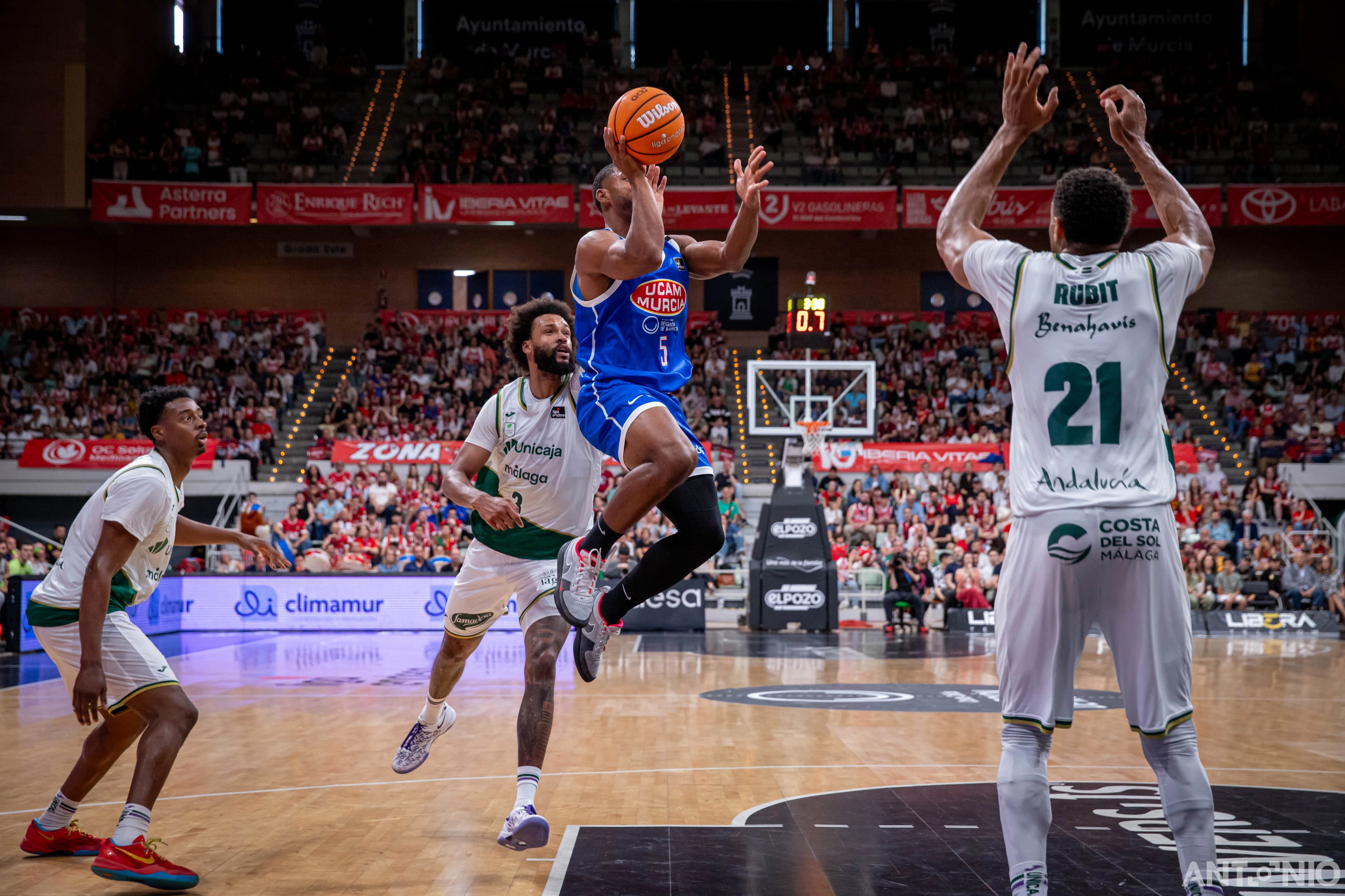 Fotografía 64 del partido UCAM Murcia - Unicaja Málaga.